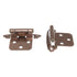 Pair Satin Bronze P244-SBZ Hickory Flush Self-Closing Cabinet Hinges