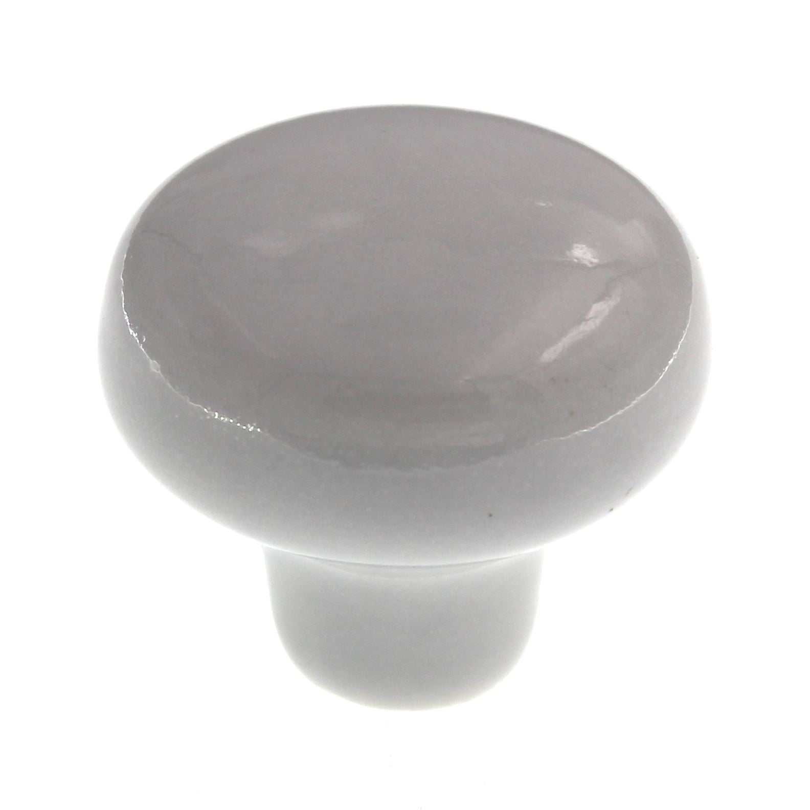 Belwith 1 3/8" Porcelain Tranquility Mushroom Cabinet Knob Gray P639-GY