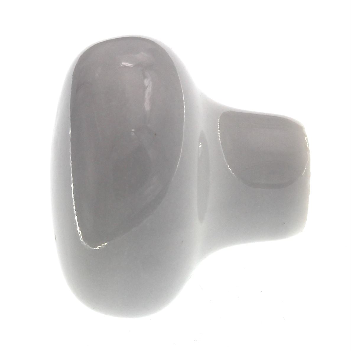 Belwith 1 3/8" Porcelain Tranquility Mushroom Cabinet Knob Gray P639-GY