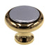 Keeler Milan Polished Brass & Polished Chrome Round Flat Top 1 1/4" Solid Brass Cabinet Knob P9805