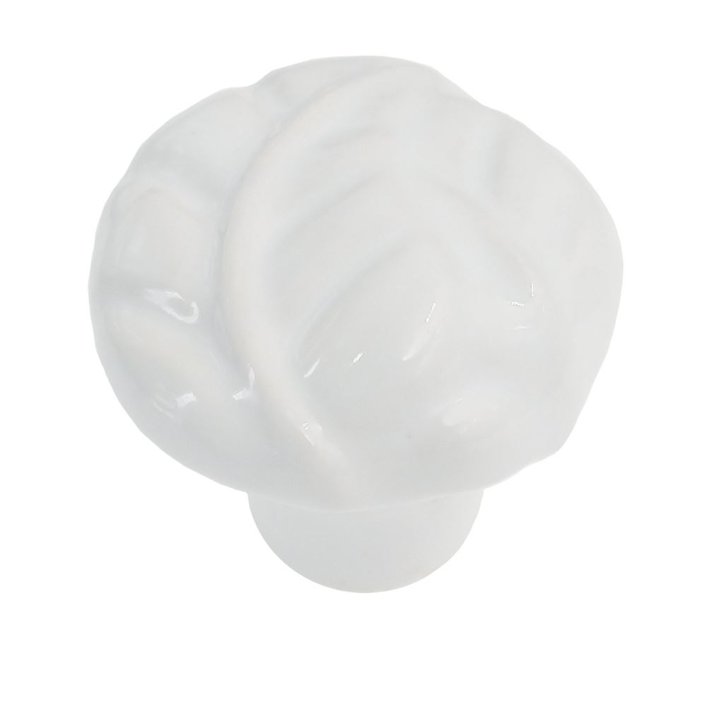 10 Pack Hickory English Cozy PA0316-W White Porcelain 1 3/8" Cabinet Knob Pulls