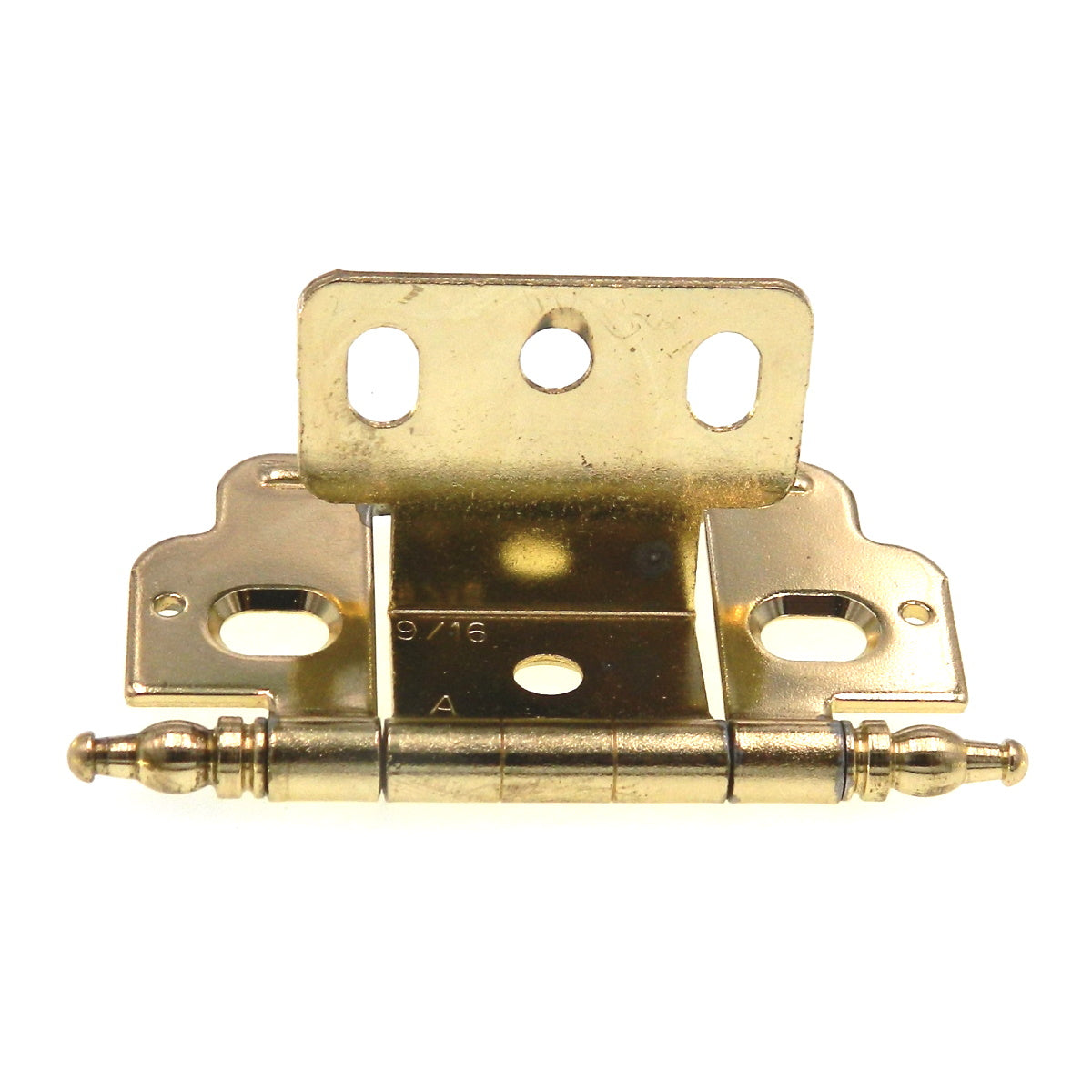 Amerock Polished Brass Full Inset Partial Wrap Hinge 9/16" Door PK3180RM-PB