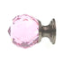 Top Knobs Pink Crystal 1 1/8" Cabinet Knob Brushed Satin Nickel Base TK117BSN