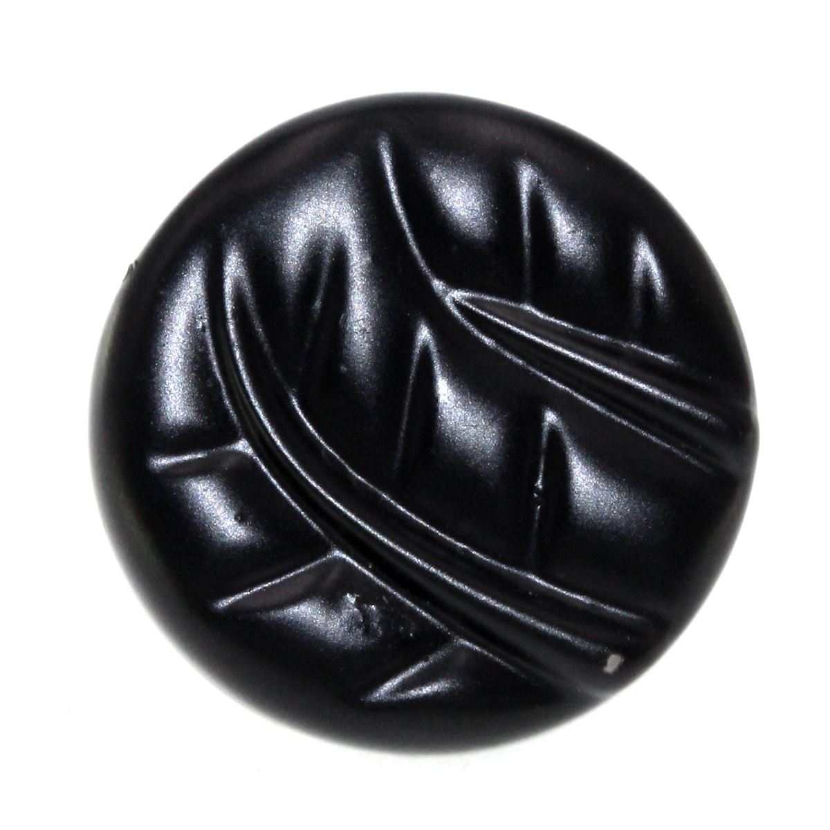 10 Pack WH103-BLK Black 1 1/4" Round Leaf-Design Kitchen Cabinet Knobs Pulls