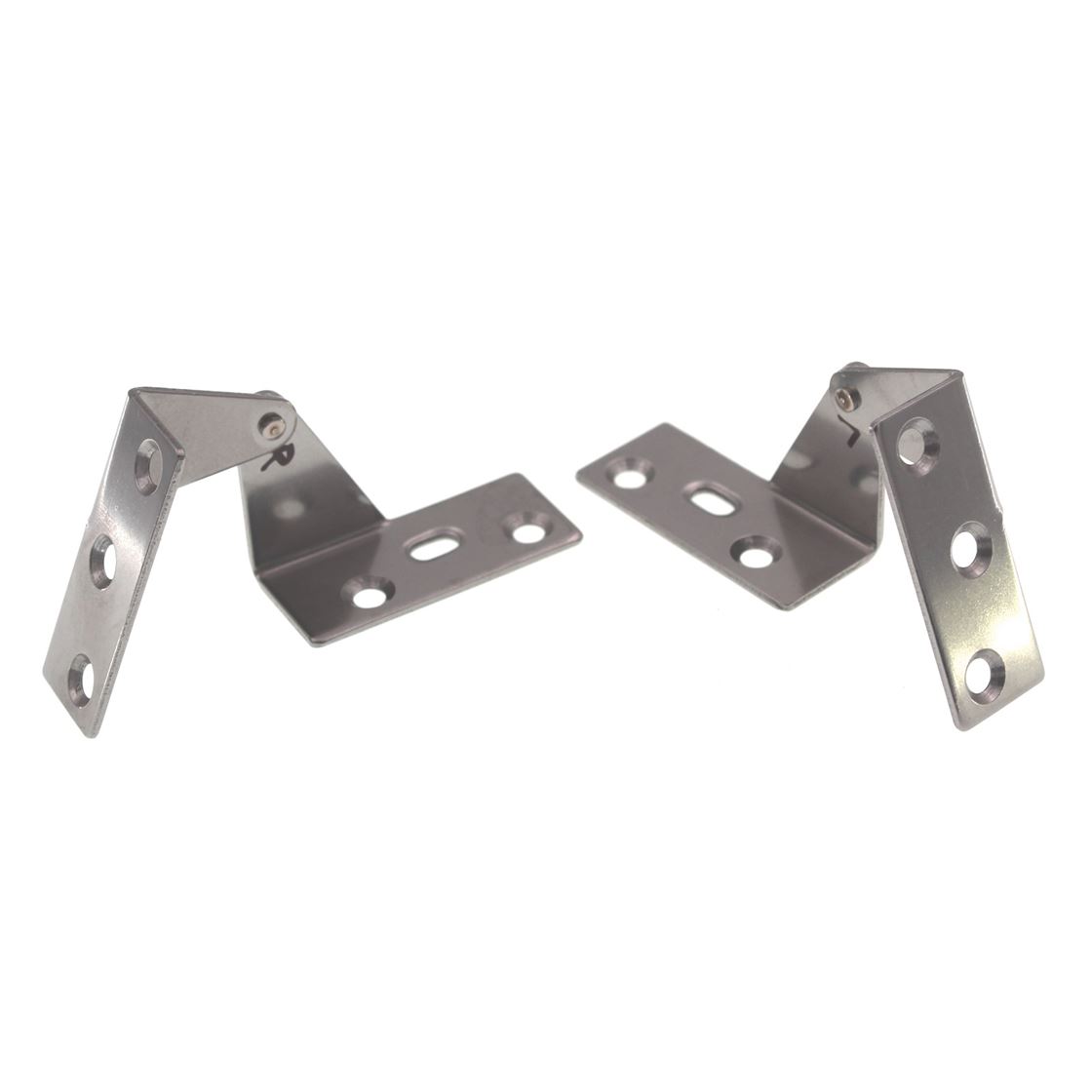 Stainless Steel Left Pivot Pin Overlay Hinge 270 Degree Top and Bottom Mount