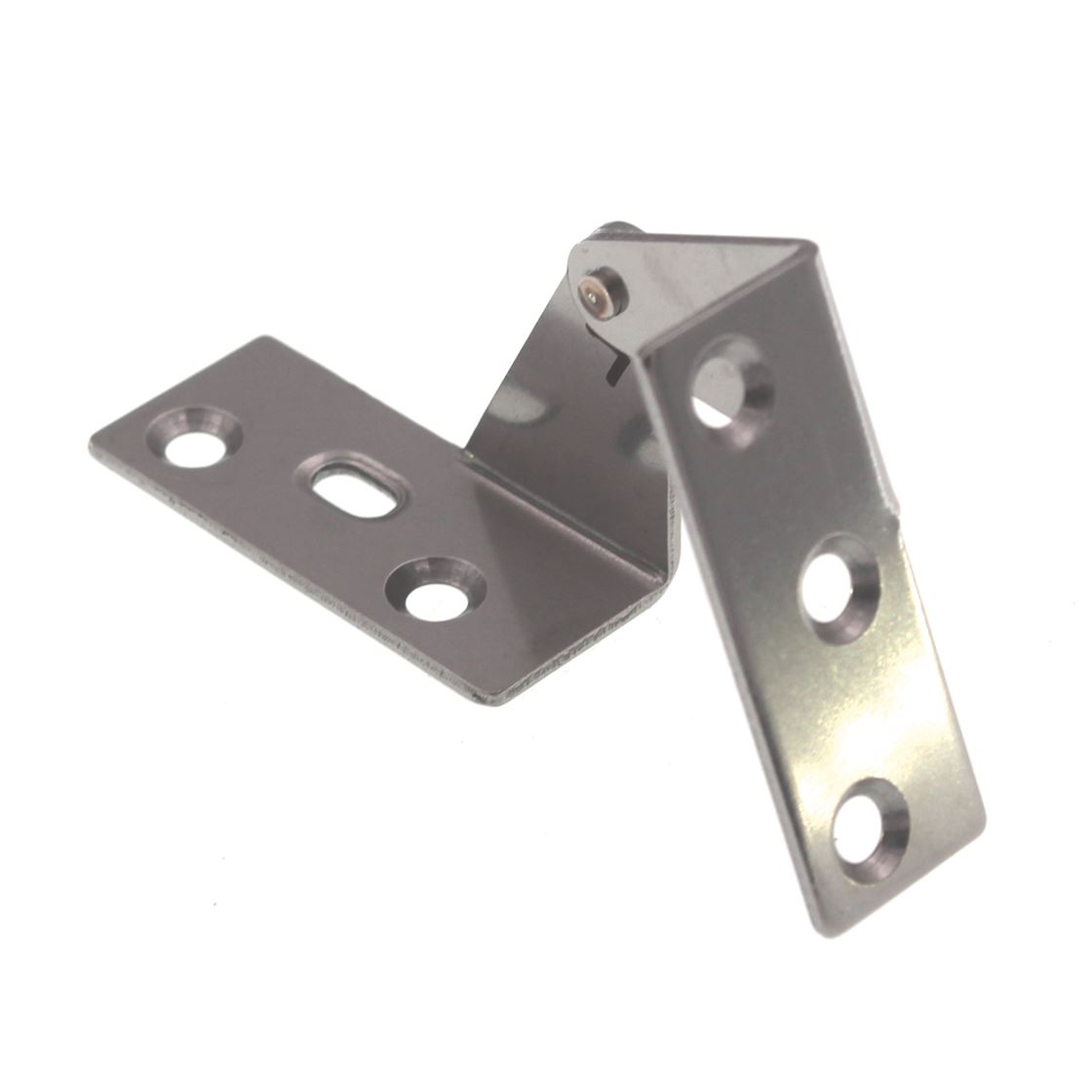 Stainless Steel Left Pivot Pin Overlay Hinge 270 Degree Top and Bottom Mount