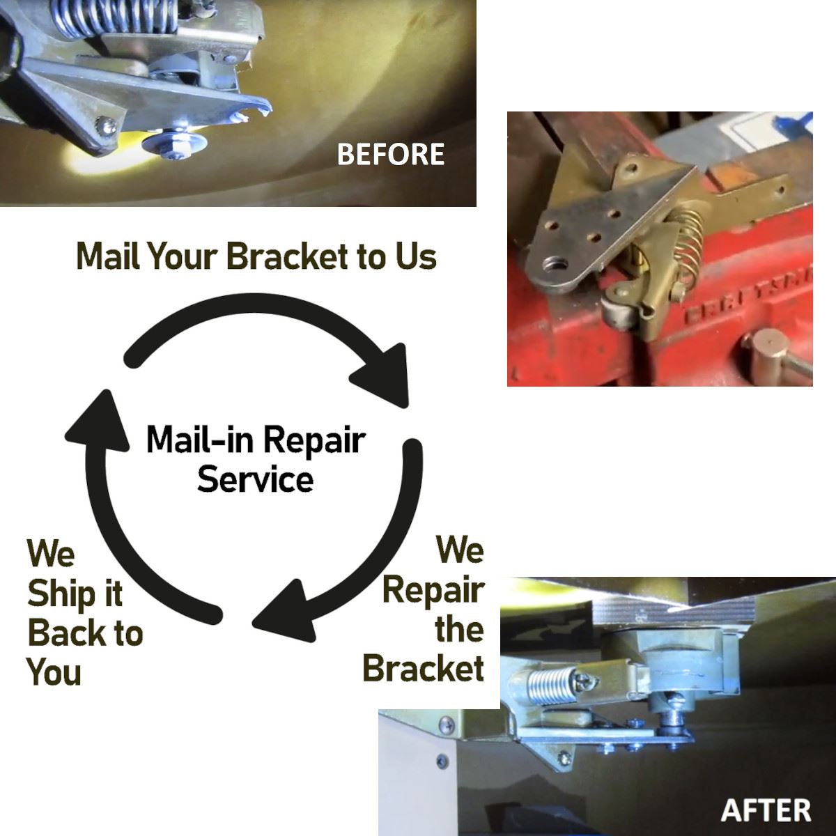 Repair Kit for Amerock Turn-A-Shelf Lazy Susan Bracket for Corner Cabinets