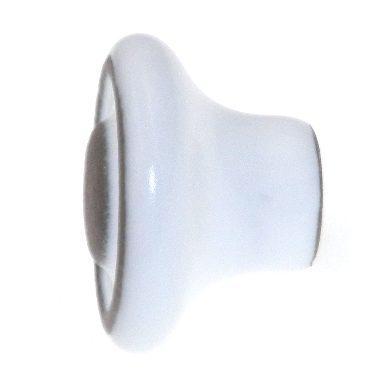 Laurey 1 1/2" White and Red Terra Cotta Round Porcelain Cabinet Knob 01571