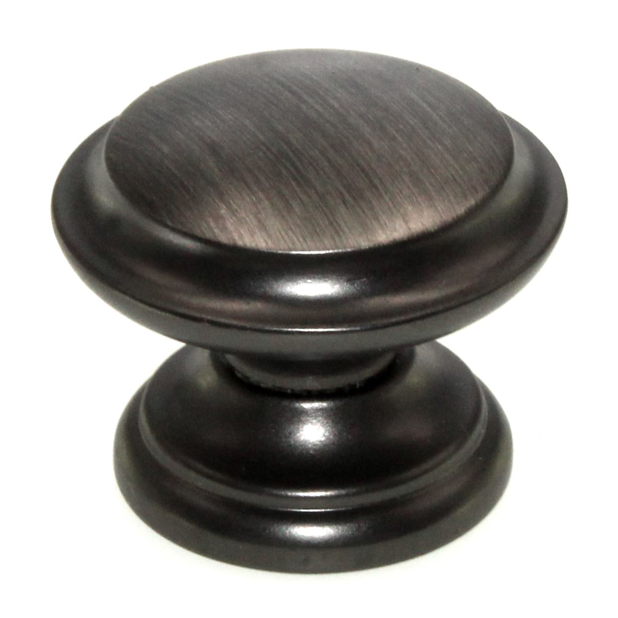 Jeffrey Alexander Cordova Brushed Pewter 1 3/8" Flat Top Cabinet Knob 0251BNBDL