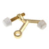 Polished Brass Hinge Pin Doorstop with White Rubber Tips Laurey Hardware 06411