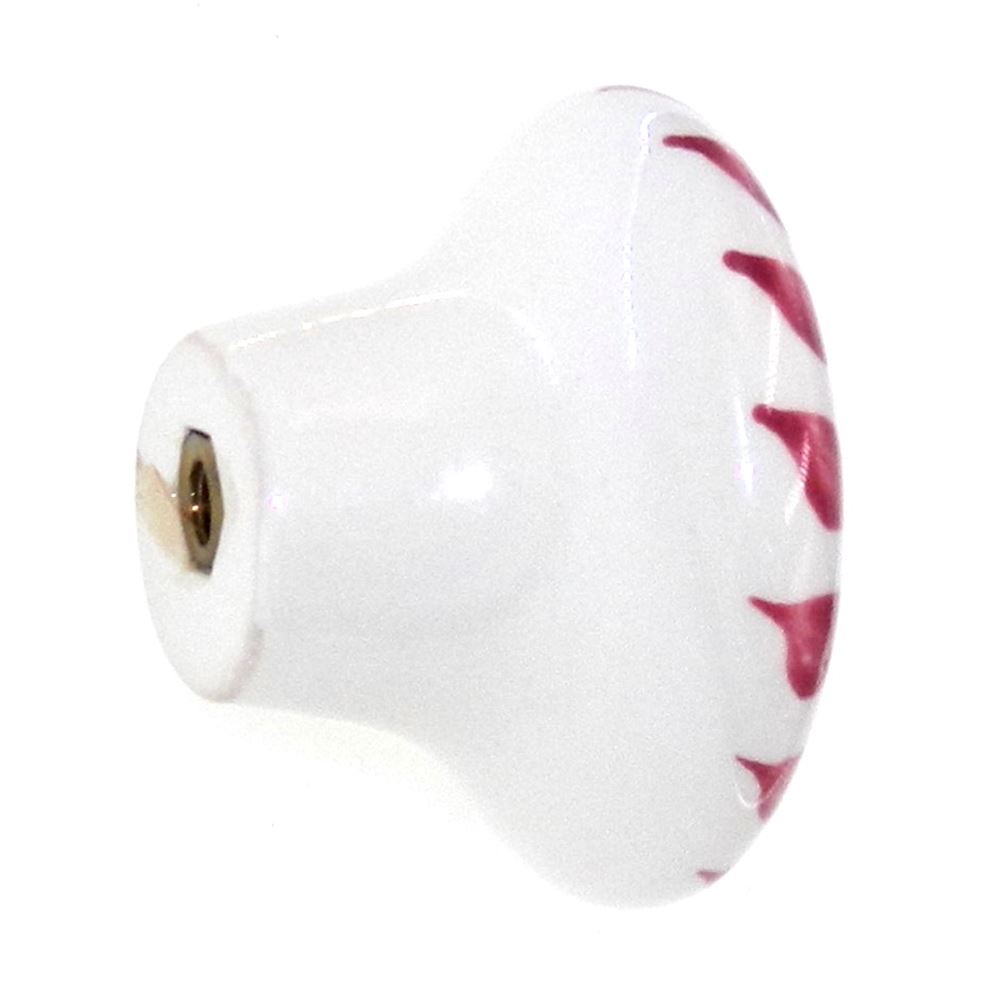 Laurey Hardware Sorrento White Hand-Painted 1 1/2" Round Cabinet Knob 08600