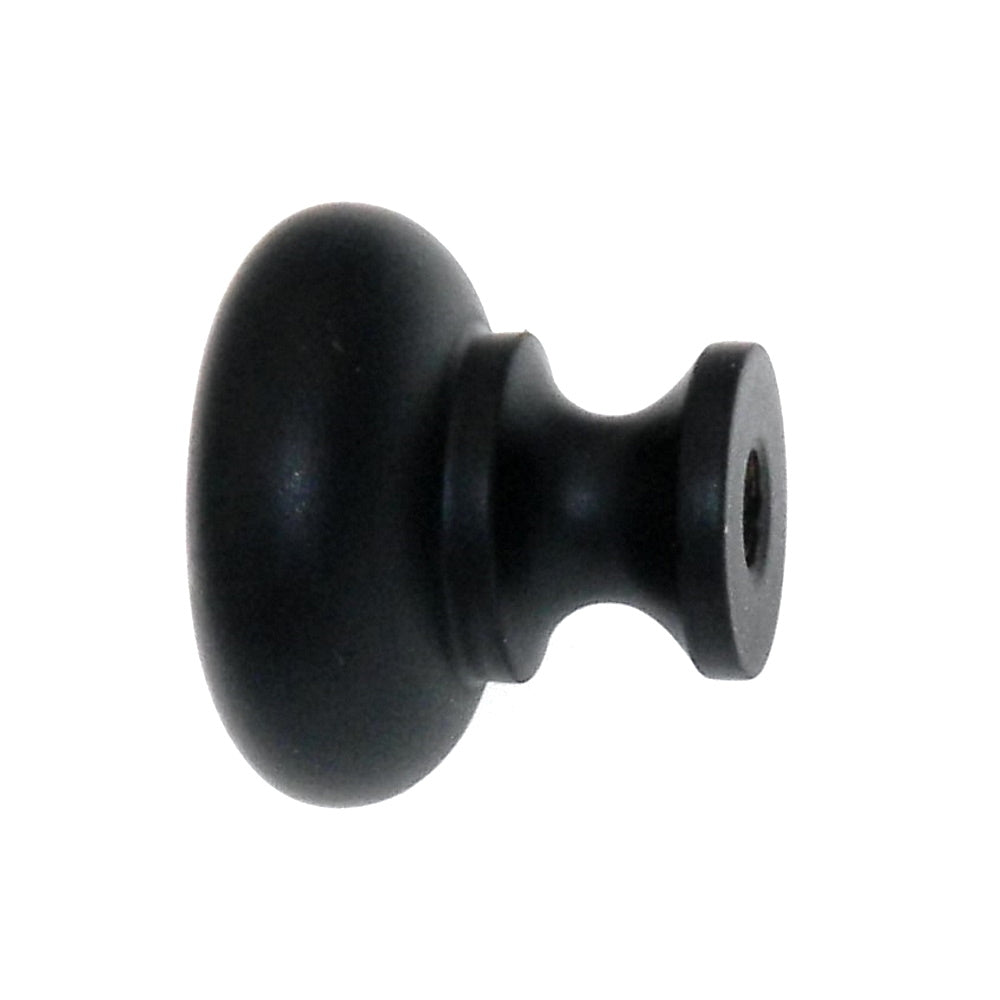 Cliffside 100-20-FB Flat Black Finished Solid Brass 3/4" Cabinet Knob Pull