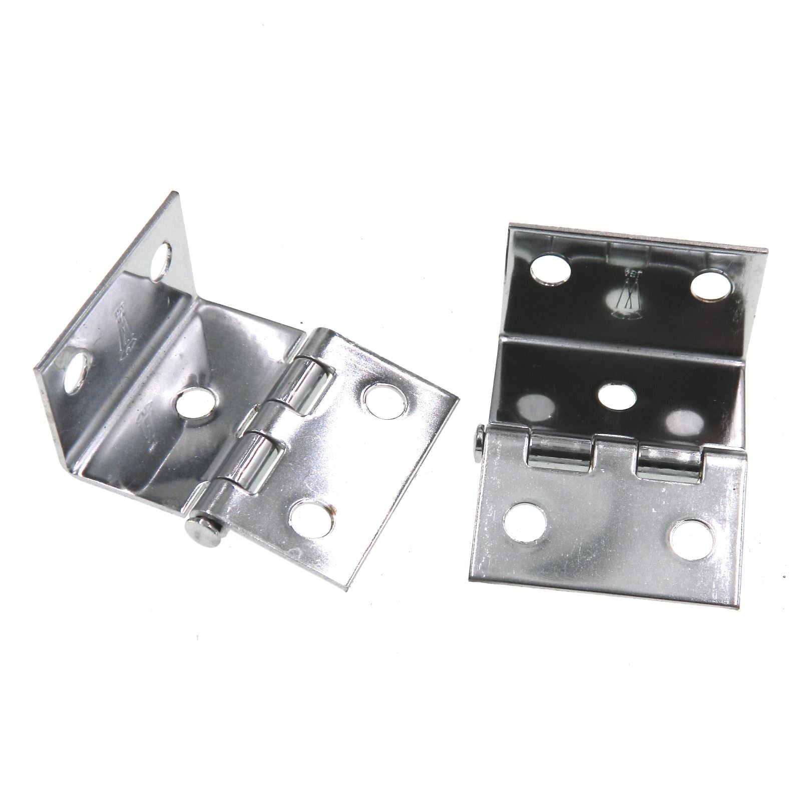 Pair Washington Chrome Face Mount Full Inset Hinges For 3/4" Flush Doors 1004-26