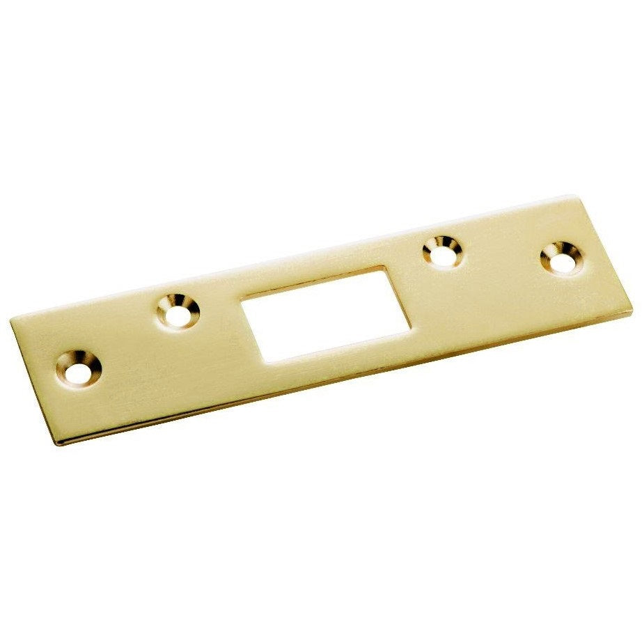 Polished Brass 4 7/8" Security Deadbolt Door Latch Strike 1012 Hickory