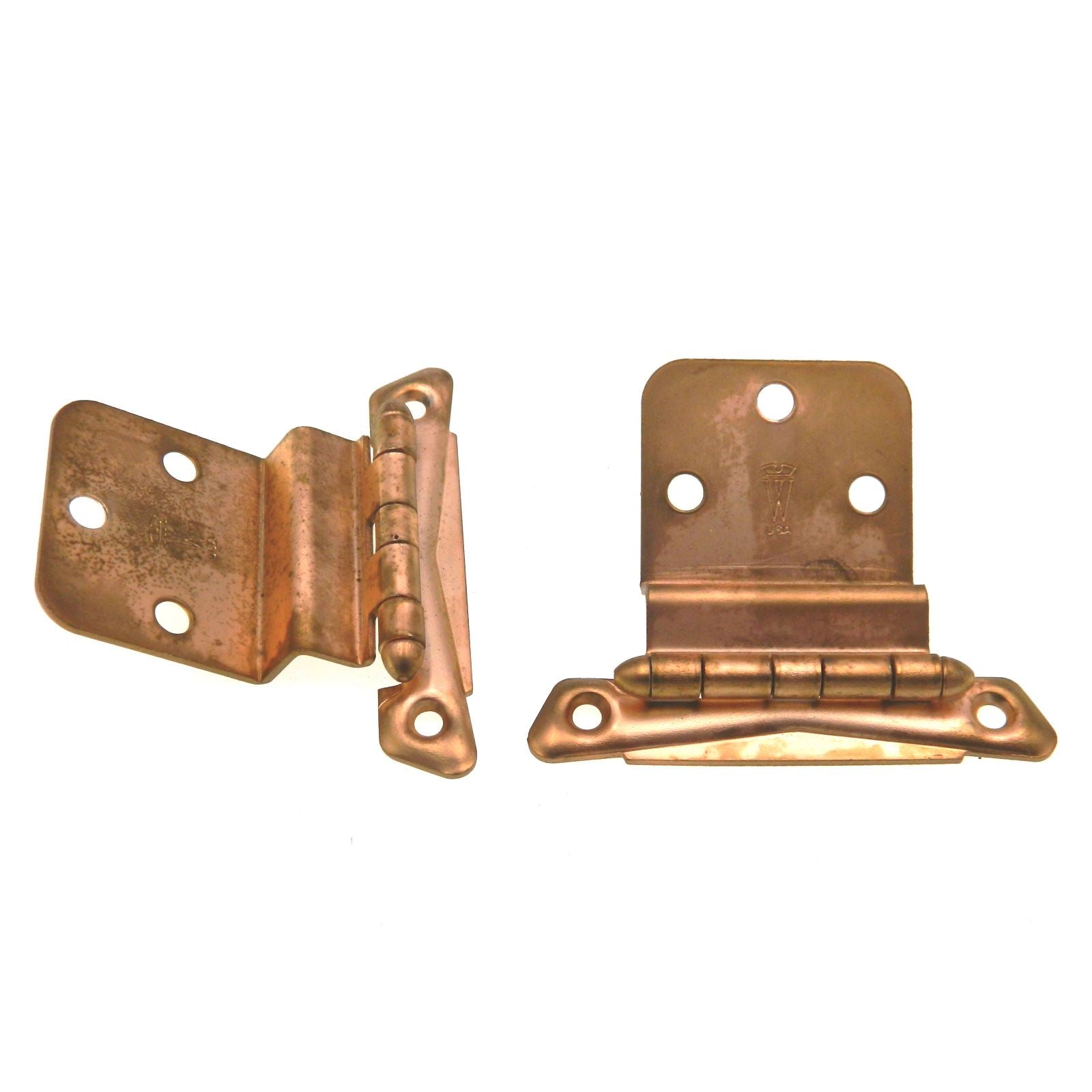 Pair Washington Vintage Satin Bronze 3/8" Inset Cabinet Hinges 1020-10