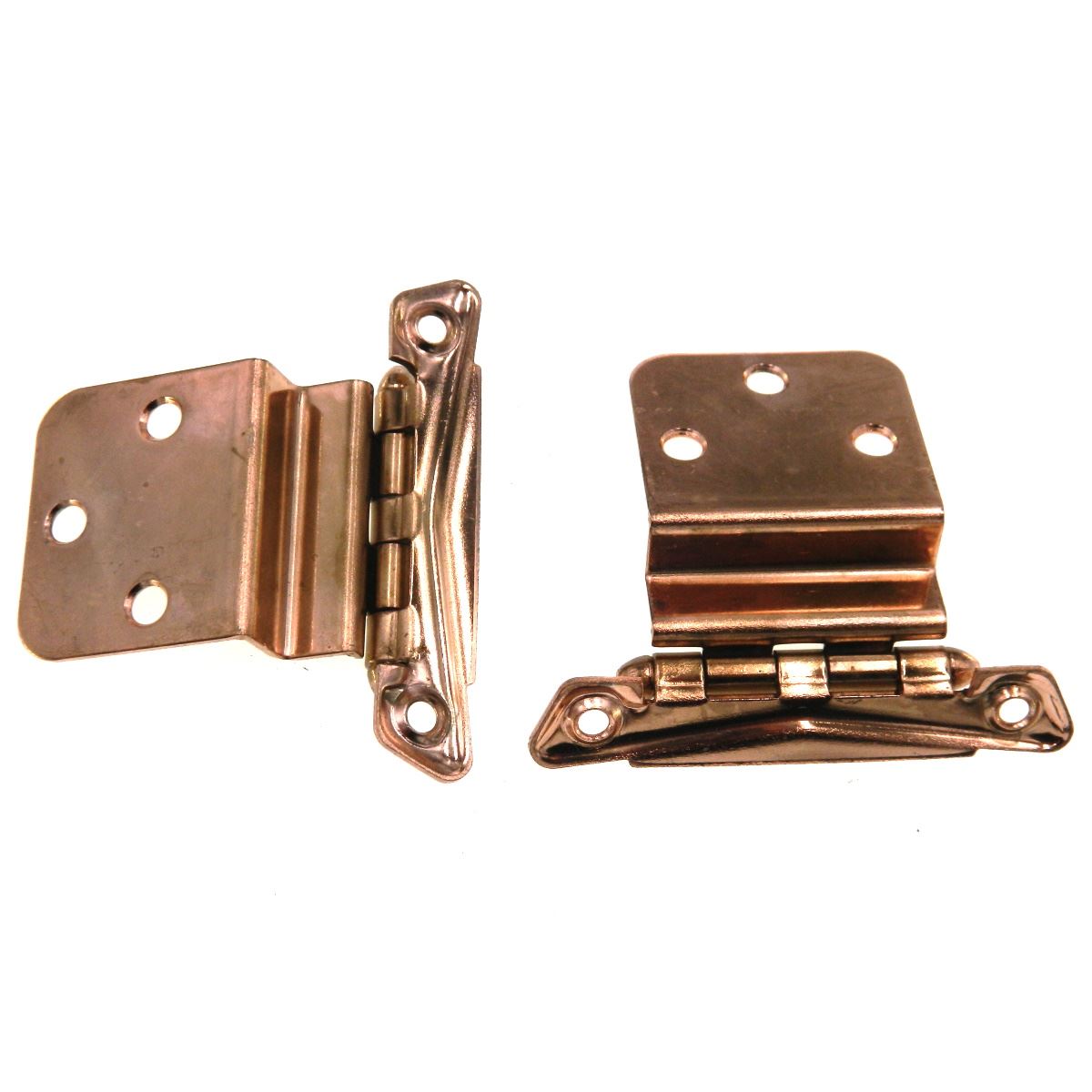 Pair Washington Vintage Polished Copper 3/8" Inset Cabinet Hinges 1020-CU