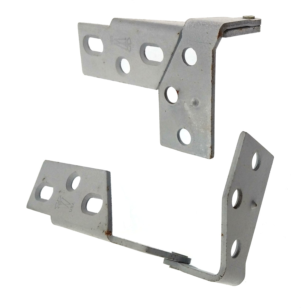 Pair of Washington Prime Coat Knife-Pivot Pin Hinges, Top and Bottom Door Mount