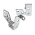 Pair Washington Polished Chromium Knife-Pivot Pin Hinges, Top and Bottom of Door