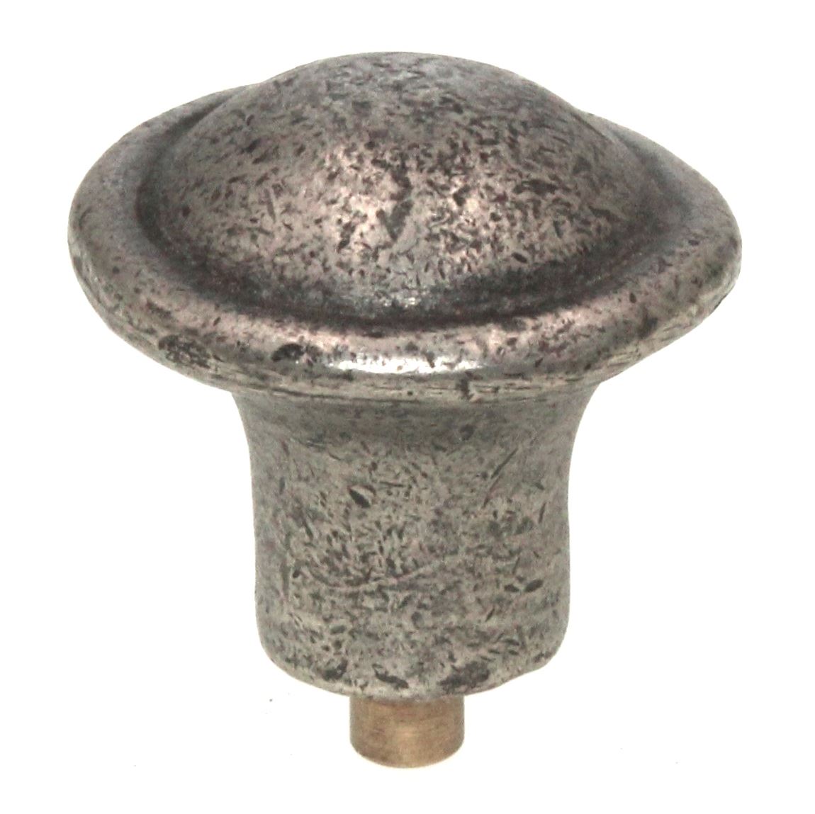 Anne at Home Une Grande Button 1 1/8" Artisan Cabinet Knob Pewter Matte 1045-1