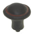 Anne at Home Une Grande Button 1 1/8" Knob Black with Cherry Wash 1045-737