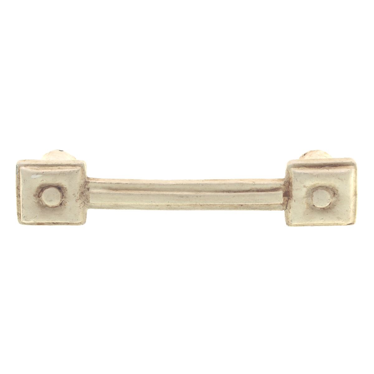 Anne at Home Hardware Square 3" Ctr. Button Cabinet Pull Weathered White 1061-17