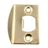 Polished Brass Square-edge  Corner Full Lip Door Strike Plate for residential or commercial use.