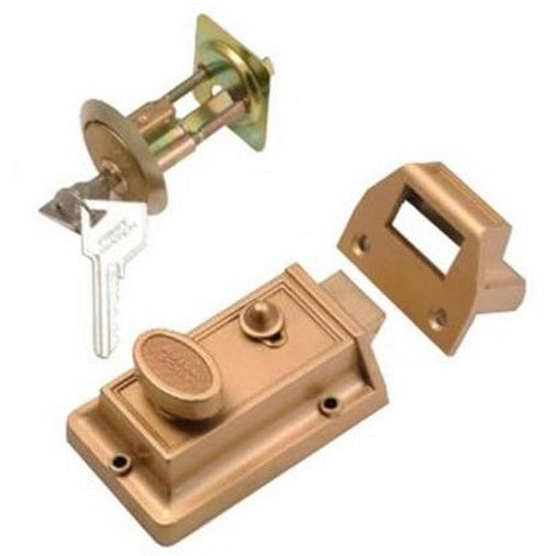 Hickory Hardware Brass Finish Night Latch with Spring Latch 1105-PB