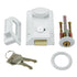 Hickory Hardware White Single Cylinder Night Bolt and Locking Cylinder 1106