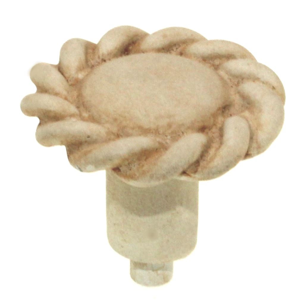 Anne at Home Artisan Roguery 1 1/4" Rope Cabinet Knob Weathered White 1120-17