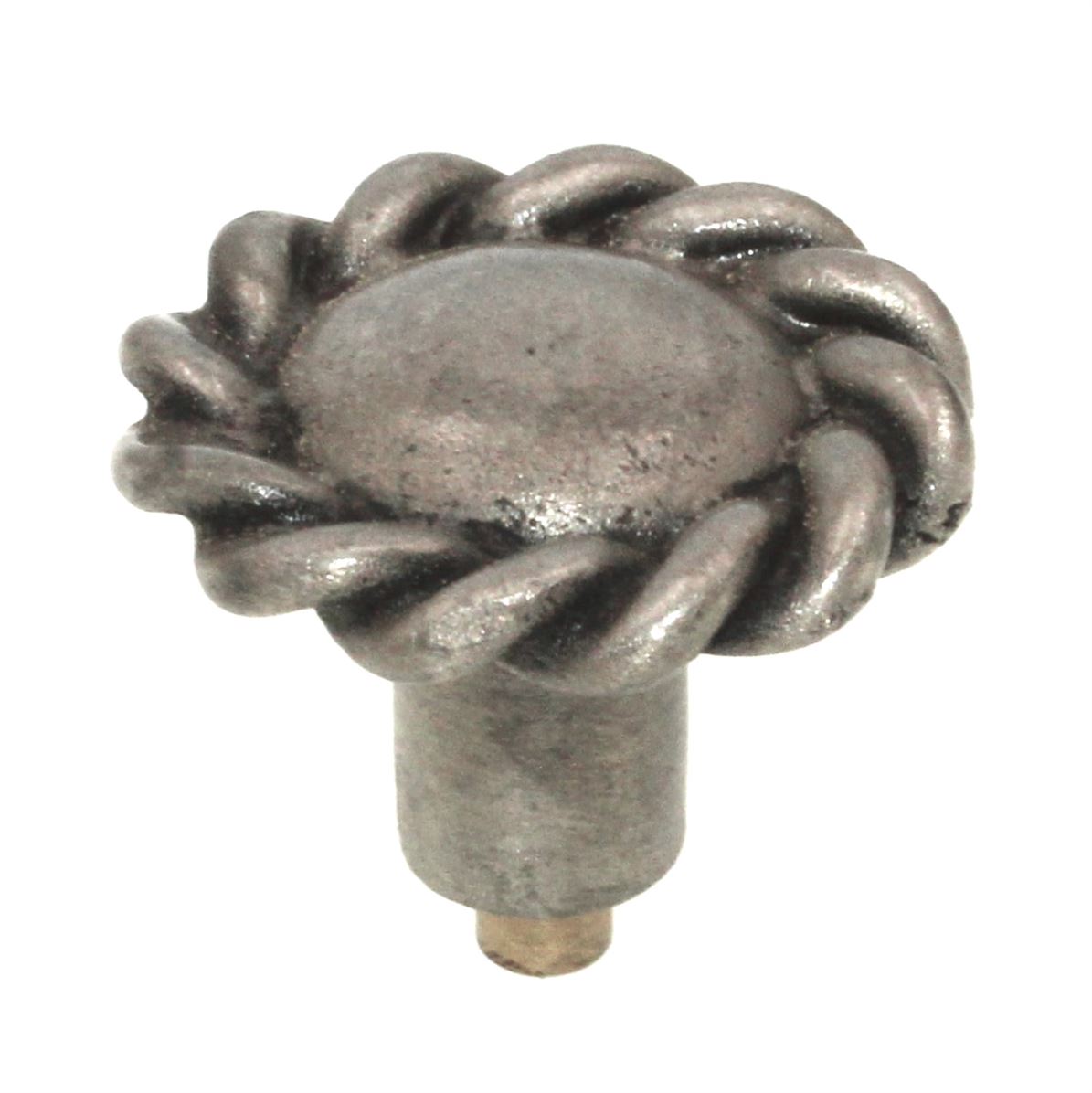 Anne at Home Artisan Roguery Small 1 1/4" Rope Cabinet Knob Satin Pewter 1120-20