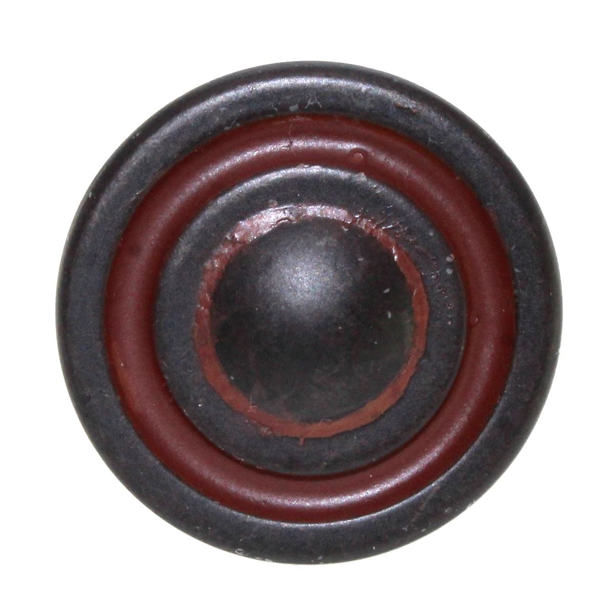 Schaub And Company Rustica 1 3/8" Ringed Cabinet Knob Olde Iron 113-OI