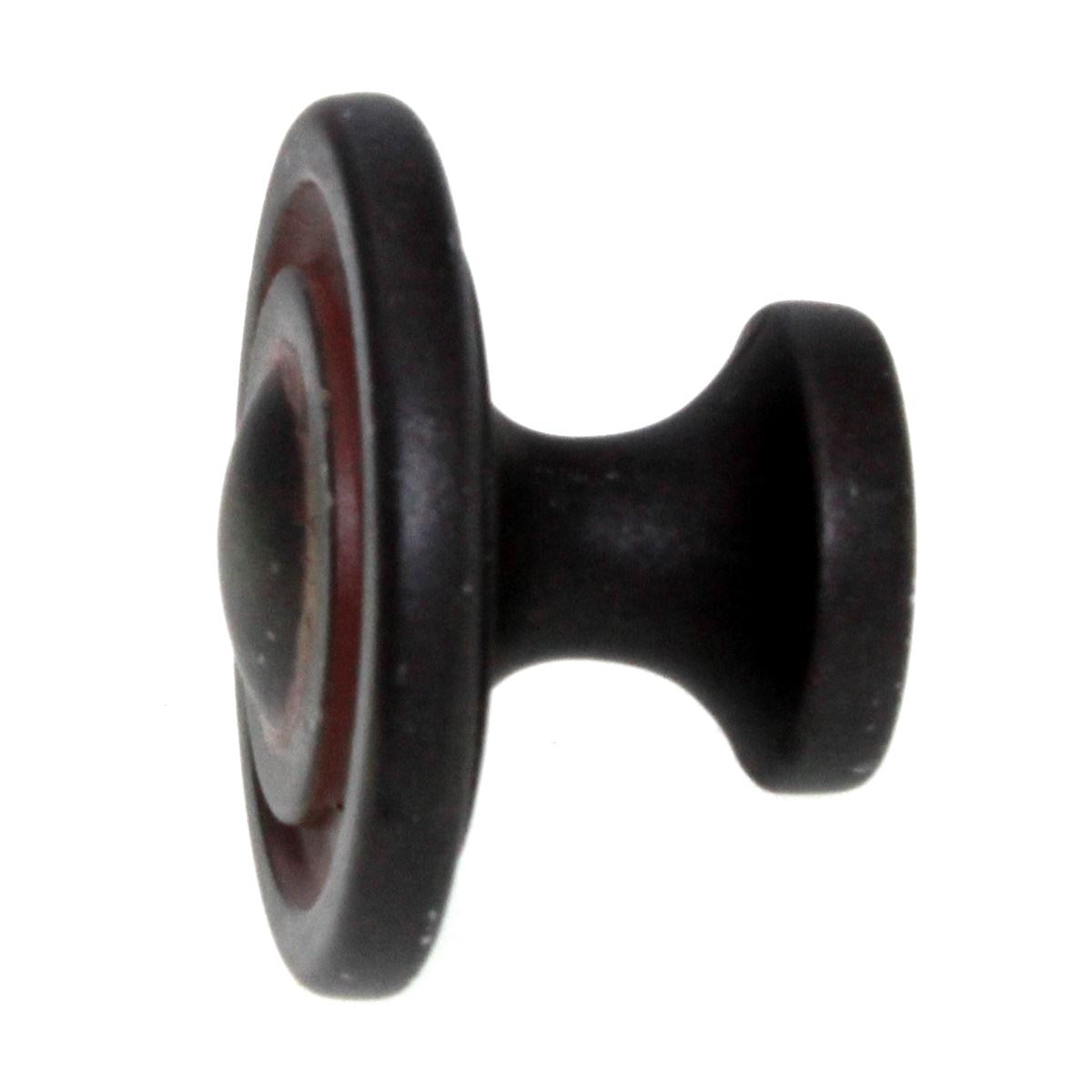 Schaub And Company Rustica 1 3/8" Ringed Cabinet Knob Olde Iron 113-OI