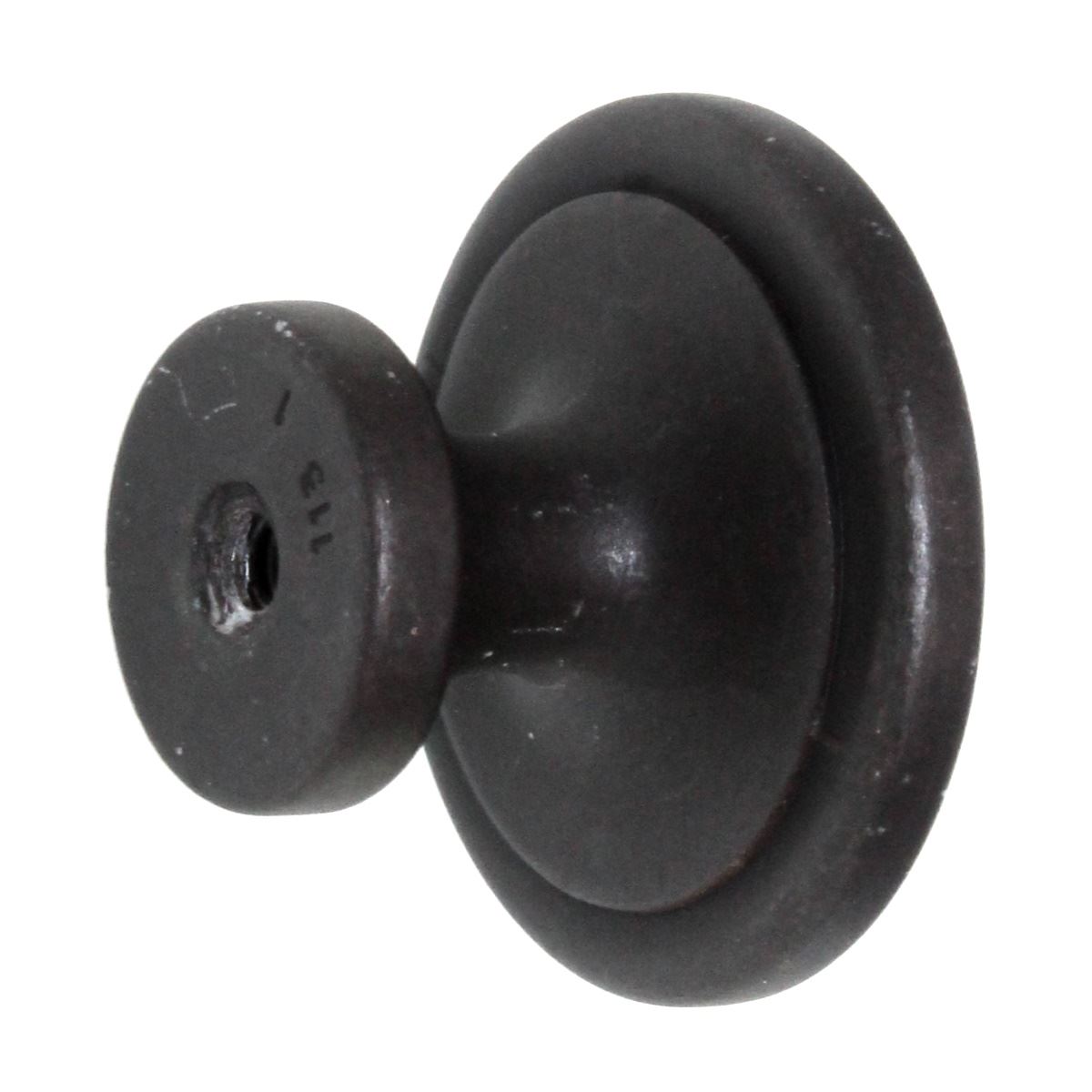 Schaub And Company Rustica 1 3/8" Ringed Cabinet Knob Olde Iron 113-OI