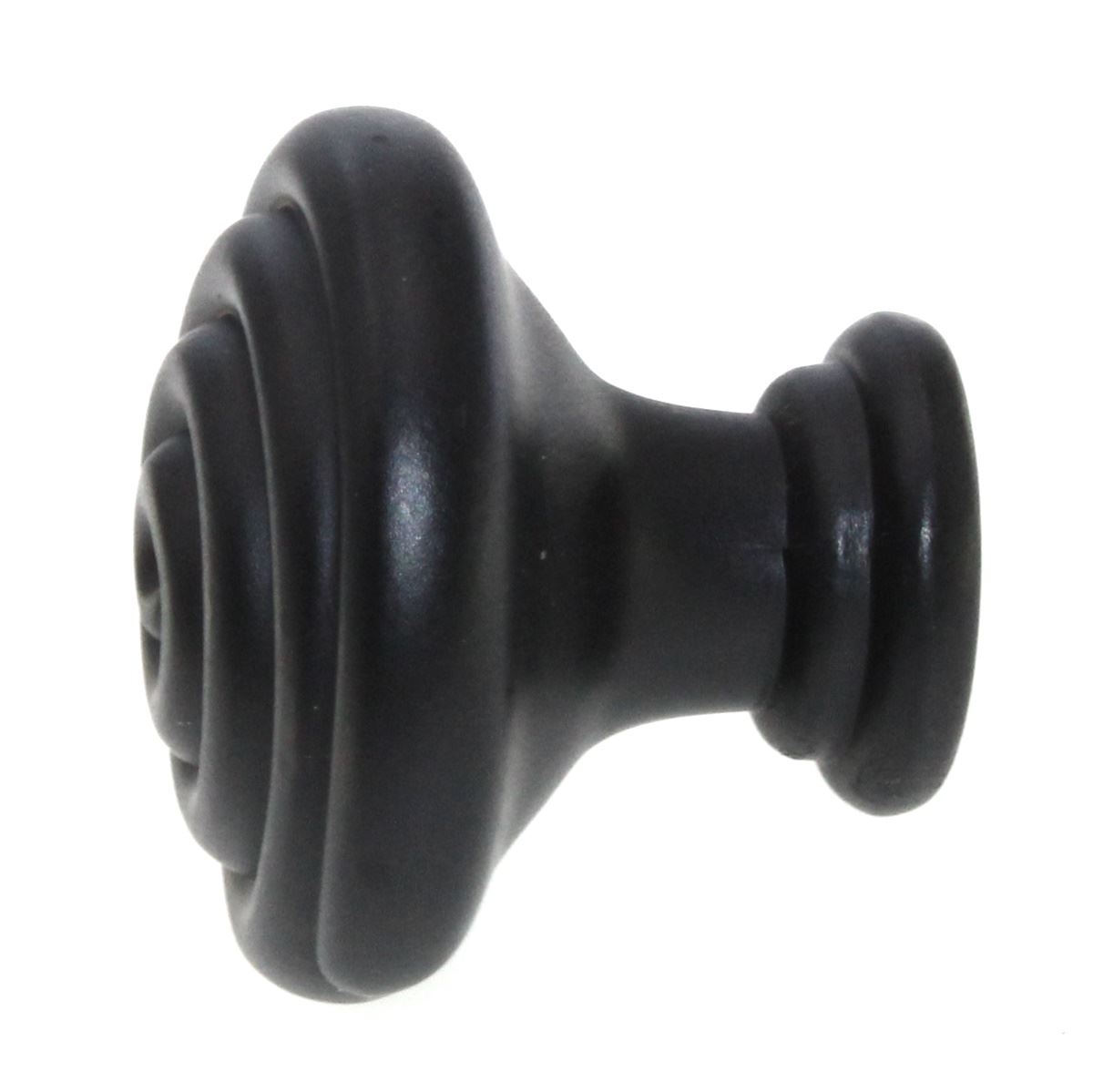 Schaub And Company Rustica 1 3/8" Swirl Brass Cabinet Knob Matte Black 114R-MB