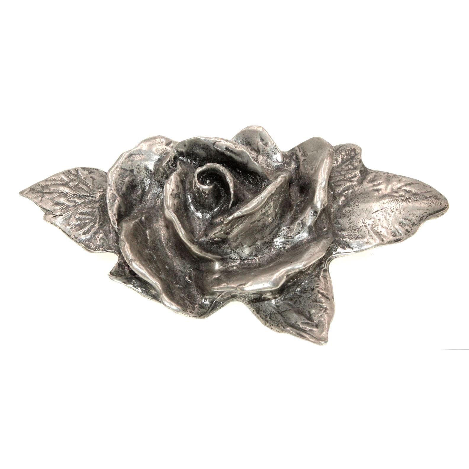 Anne at Home Hardware Large Single Rose 3" Ctr. Cabinet Pull Pewter Bright 115-8