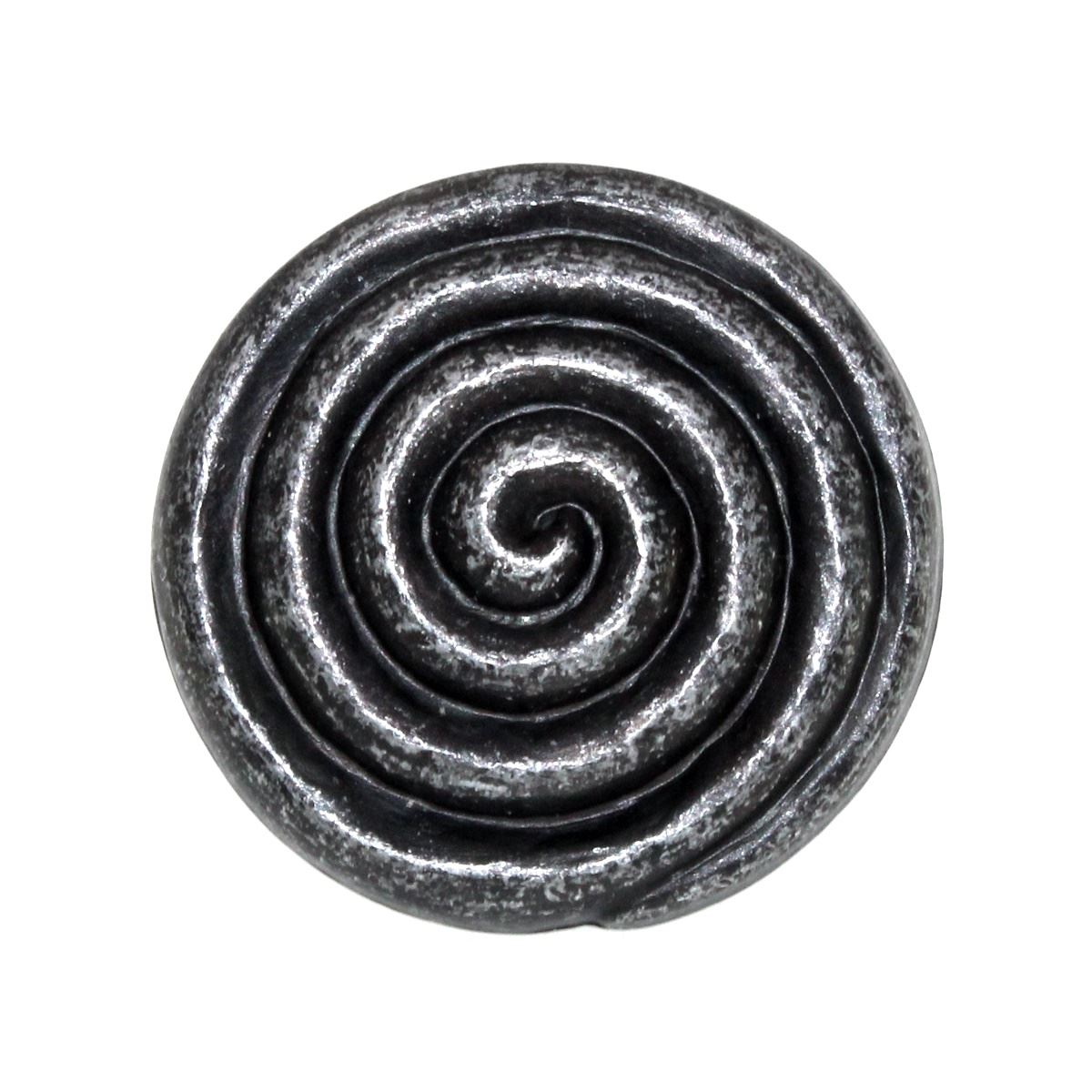 Schaub And Company Rustica 1 1/2" Swirl Cabinet Knob Vibra Pewter 115-VP