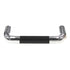 Polished Chrome Cabinet Pull White Black Clear Plastic Insert 3" Ctr 1191-PCHK