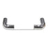 Polished Chrome Cabinet Pull White Black Clear Plastic Insert 3" Ctr 1191-PCHK