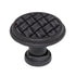 Laurey Churchill 1 1/8" Cabinet Knob Oil-Rubbed Bronze Buff Black Leather 12092