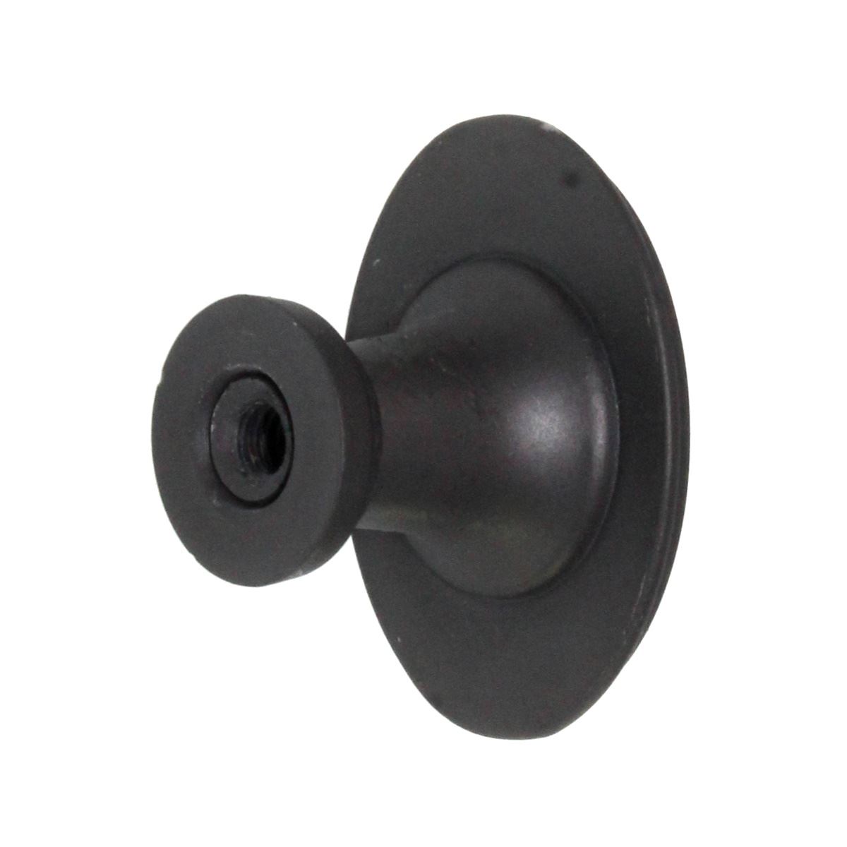 Laurey Churchill 1 5/8" Oval Cabinet Knob Oil-Rubbed Bronze Black Leather 12197