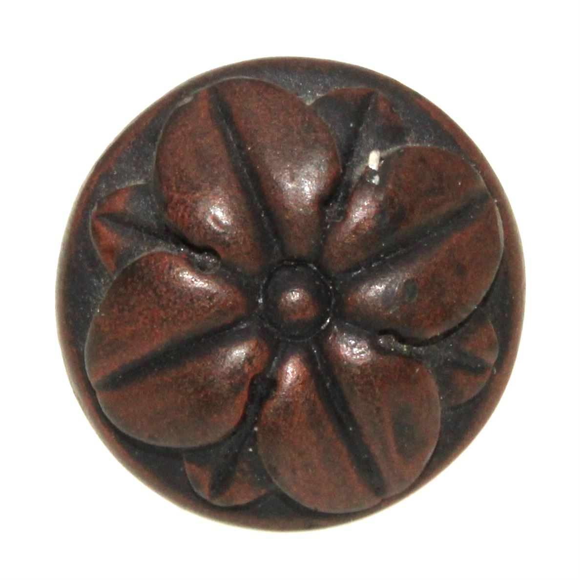 Anne at Home Nature Pompeii Large 1 1/4" Leaf Cabinet Knob Iron Red 1242-22