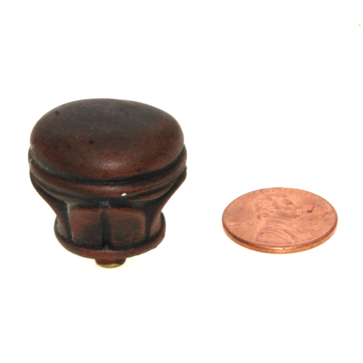 Anne at Home Nature Pompeii Small Plain 1" Leaf Cabinet Knob Iron Red 1243-22