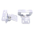 Pair White Partial Wrap Hinges 1/2" Overlay Self-Closing AP 1295-WHT