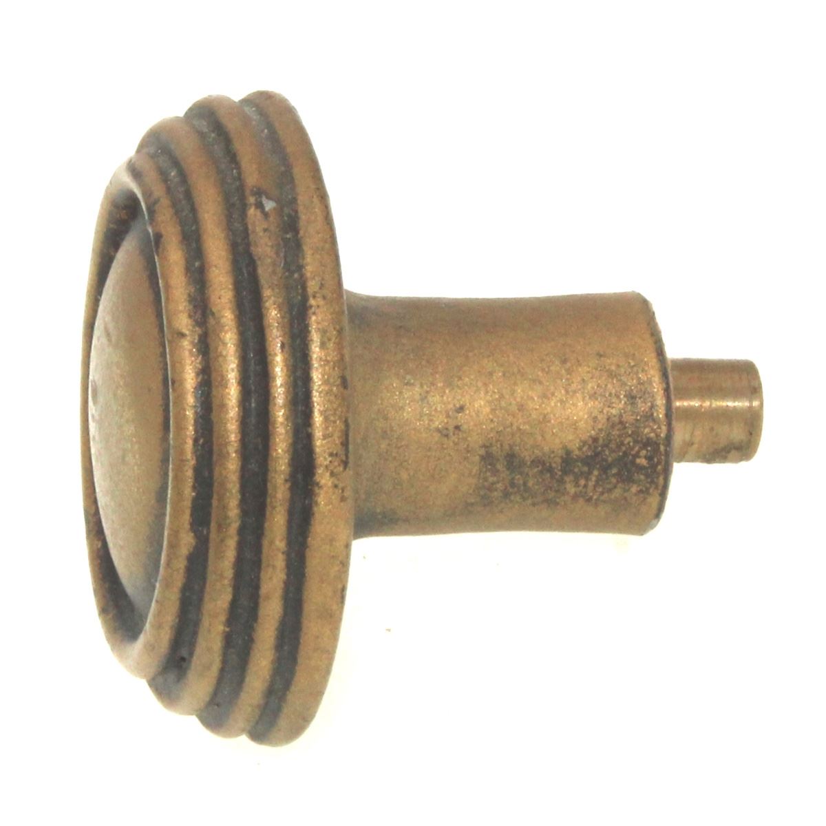 Anne at Home Rustic Sonnet Large 1 1/4" Ringed Cabinet Knob Antique Gold 1302-21