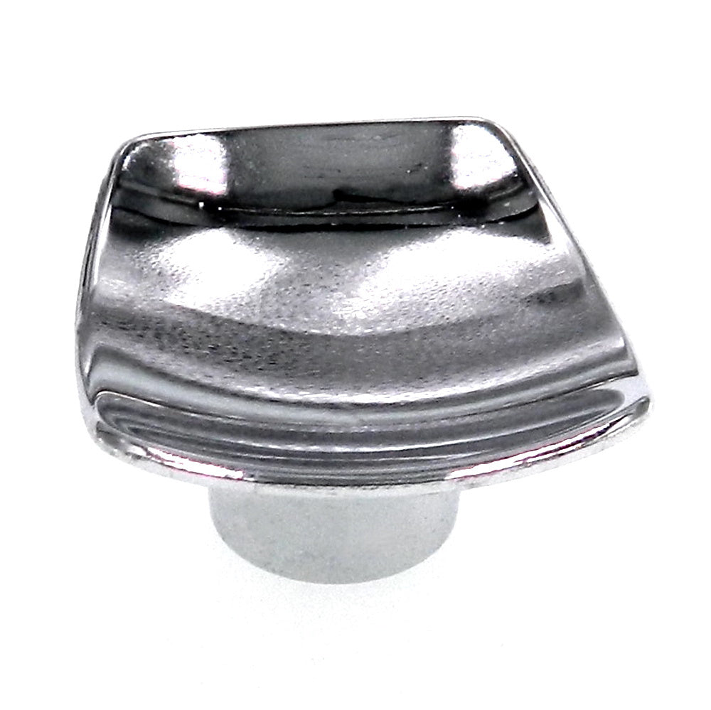 Vintage Washington Solitaire Polished Chrome Trapezoid Cabinet Knob 1321R-26