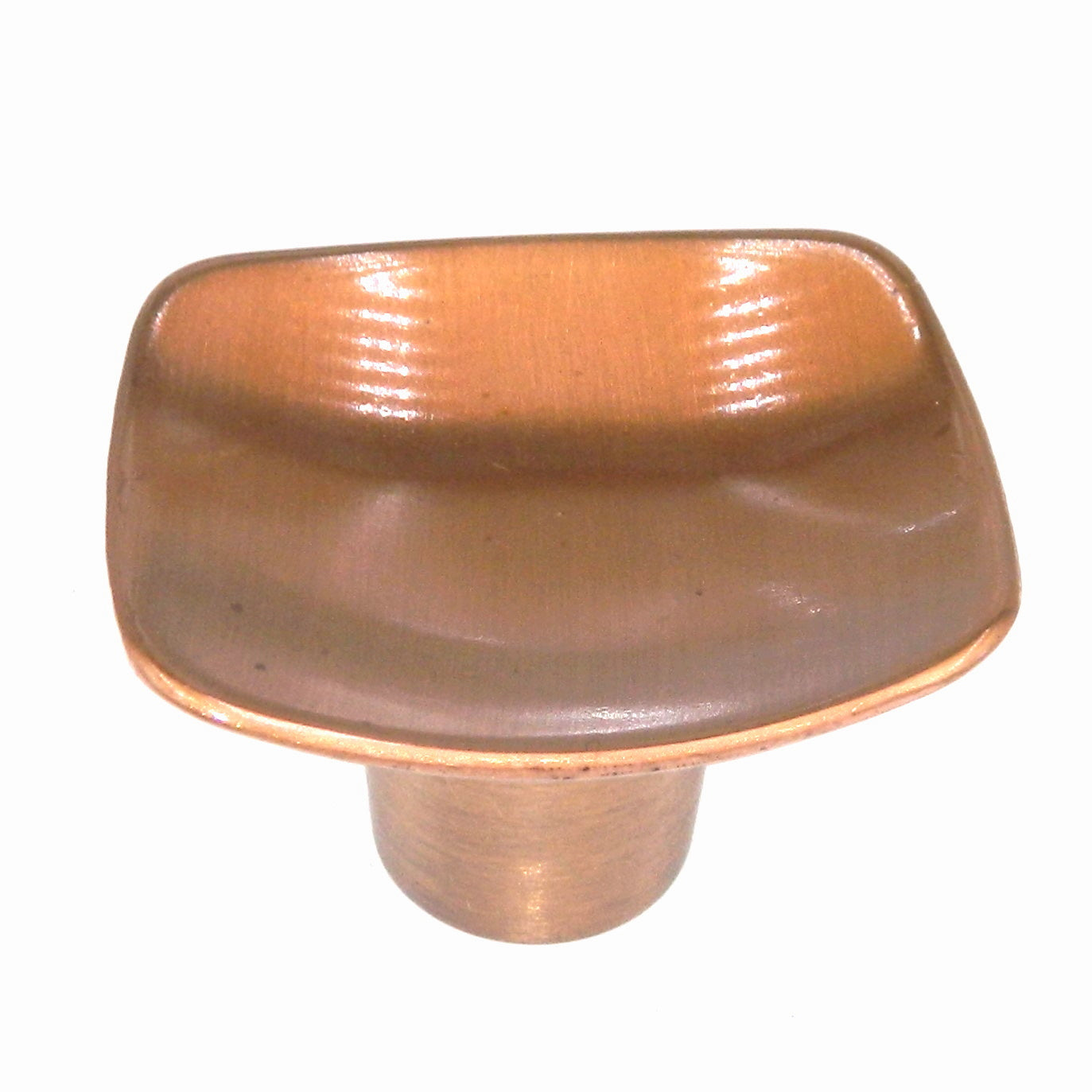 Vintage Washington Solitaire Satin Bronze Soft Square Cabinet Knob 1324-10