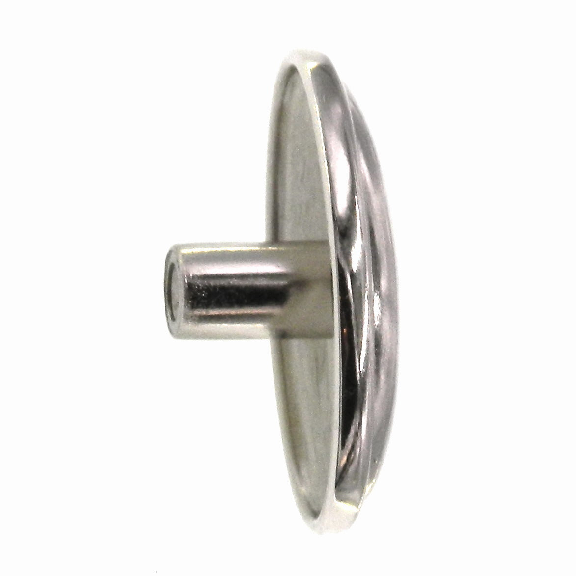 Amerock Allison Brushed Chrome 1 11/16" Oval Single Edge Cabinet Knob 14408SCH