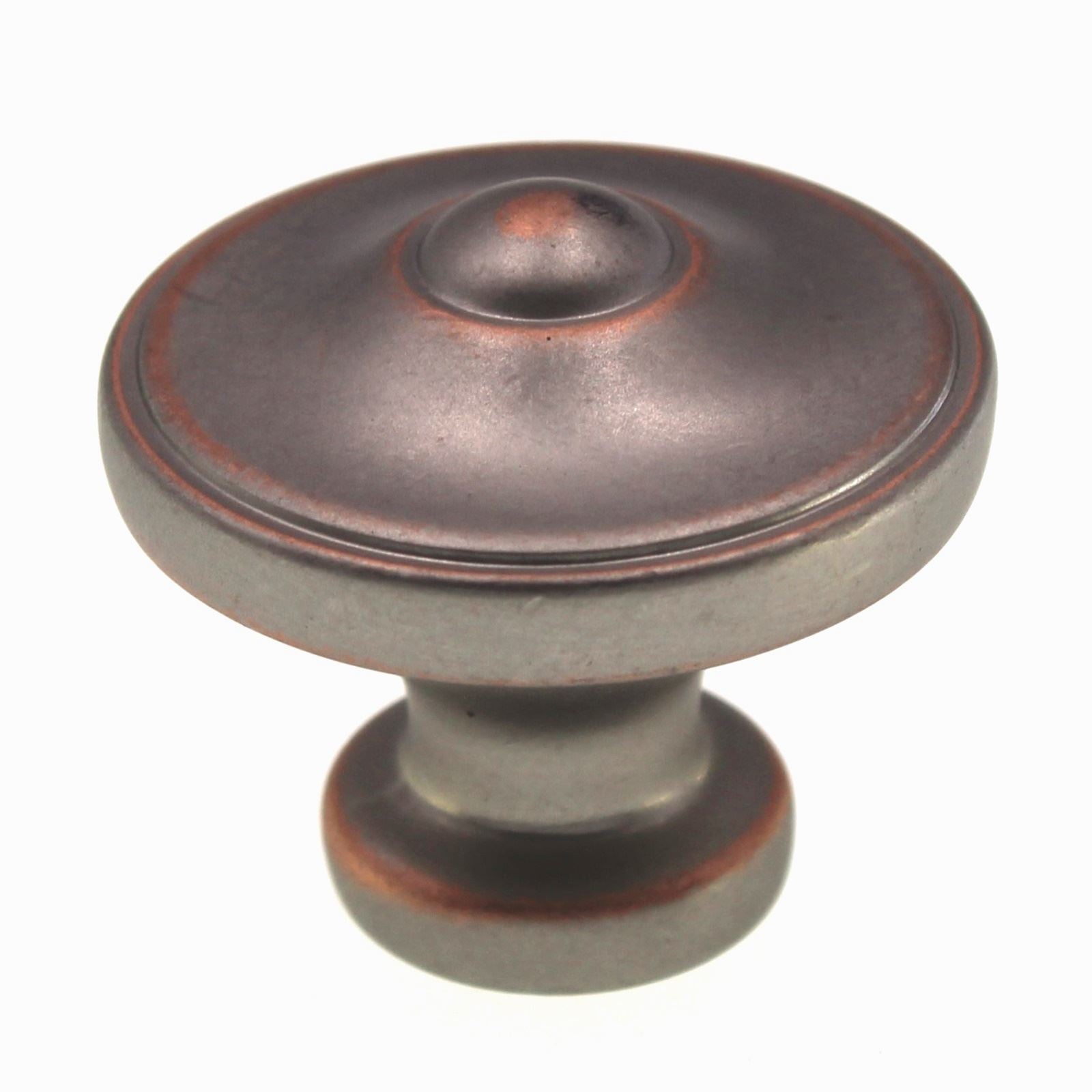 Schaub And Company 1 1/4" Button Cabinet Knob Distressed Nickel Copper 151-DNC