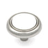 Laurey Satin Chrome with White Round Ceramic Center 1 1/4" Knob 15438