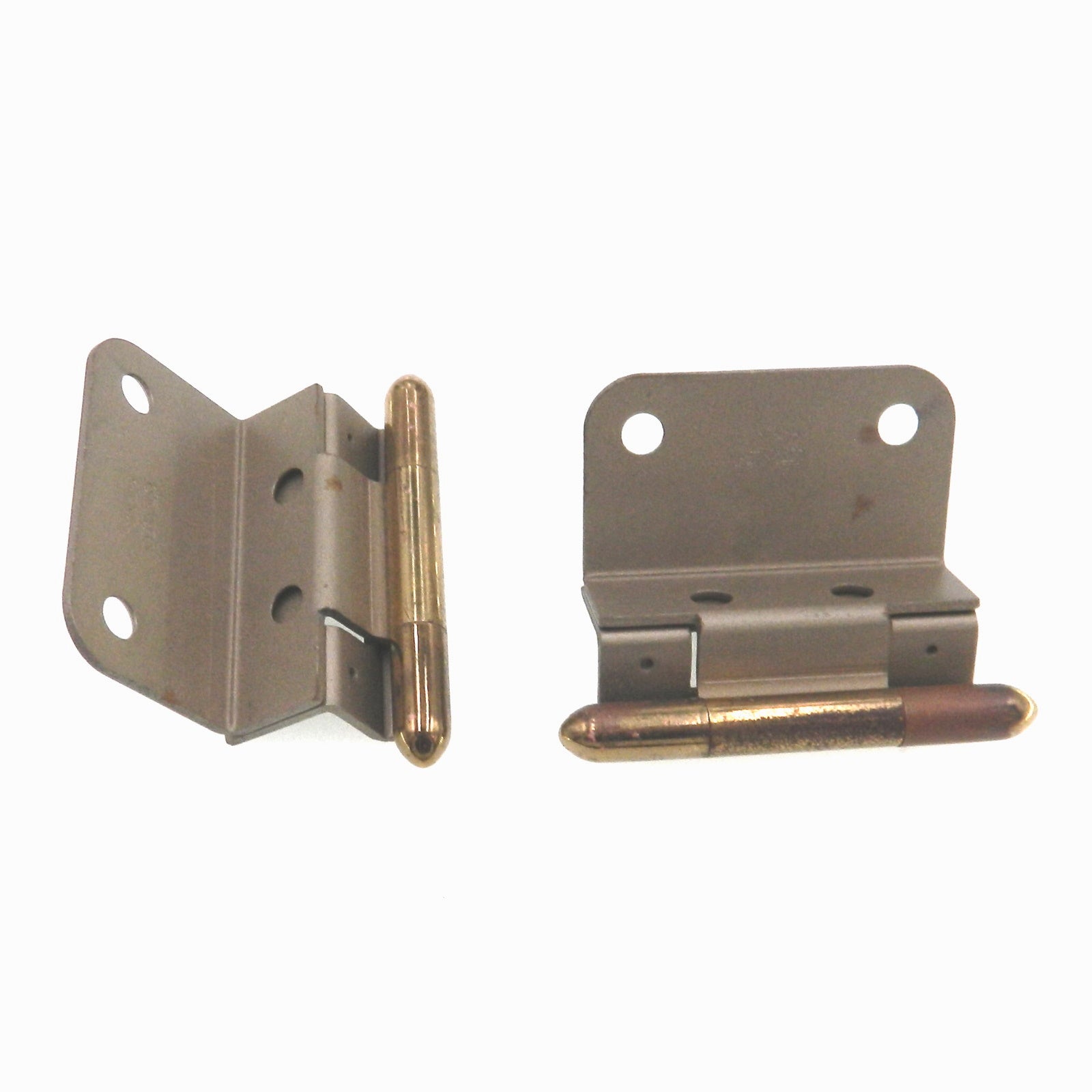 Pair of Stanley Bright Brass 5/8" Inset Partial Wrap Brass Capped Hinges 1545